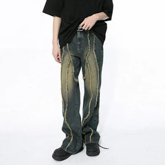 Wave Stitch Denim Jeans