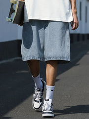 Y2K Vintage Blue Denim Oversized Jort