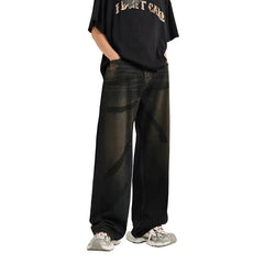 Casual Dyeing Wide-leg Denim  Jeans