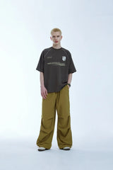 Side Zipper Wide-leg Parachute Cargo Pants
