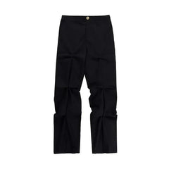 Gothic Stacked Wrinkles Pleated Pant