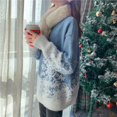 Turtleneck Snow Flake Sweater
