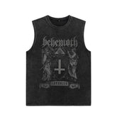Retro Washed Sword Judgment Vest