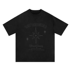 Y2K Suede Embroidered Oversized T-Shirt