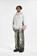 Y2K Graffiti Hand Drawn Wide Leg Jeans