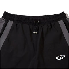 Vintage Black Gray Patchwork Pants