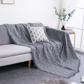 Home Hotel Pure Cotton Bedding Office Sofa Knitted Cover Blanket With Tassel Tapestry For Bed Airplane Travel Decor Blankets