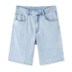 Retro Cropped Straight Denim Short