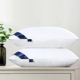 100% Cotton Pillow Bedroom Bed Sleep Cervical Pillow Middle-high Pillow Core Frosted Thickened Machine Wash Quilt Cover White