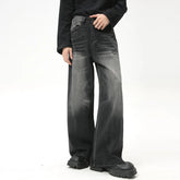 Washed Black Street Style Denim Jeans
