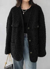 Vintage Single Breasted Women's Wool Coat