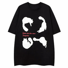 Y2K Crazy Cats Patch T-Shirt