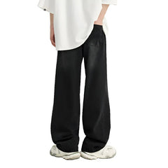 Casual Patched Wide-leg Jeans