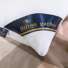 100% Cotton Pillow Bedroom Bed Sleep Cervical Pillow Middle-high Pillow Core Frosted Thickened Machine Wash Quilt Cover White