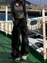 Black Leather Cargo Pant