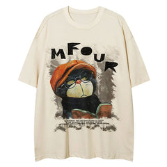Casual Classy Cat Oversized T-Shirt