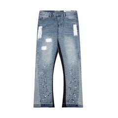 Y2k Splashed Edge Classic-Fit Jeans