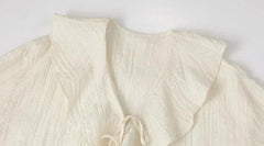 Casual Ruffled Edges Women's Shirt