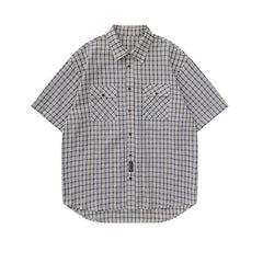 Plaid Reversible Short Sleeve Shirt