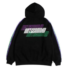 Glitch Font Printed Hoodie