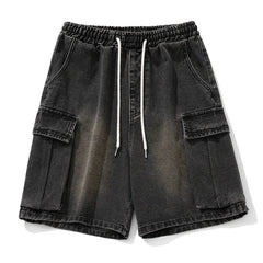 Casual Large Pocket Cargo Denim Short