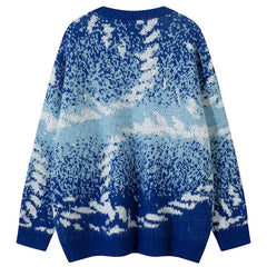 Y2k Vintage Gradient Black Striped Sweater