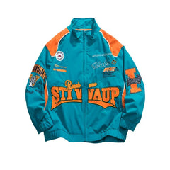 Embroid Racing Motorcycle Jacket