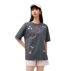 Flower Dress Oversized Women's T-Shirt