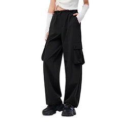 Casual Solid Wide Leg Cargo Pant