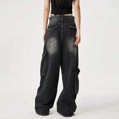 Distressed Multi-Pocket Jeans