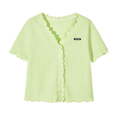 Short-Sleeved Knitted Cardigan