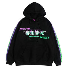 Glitch Font Printed Hoodie