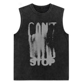 Art Letter Washed Distressed Vest
