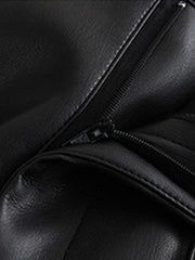 High Waist Black Leather Pant