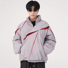 Irregular Padded Sliced Puffer Jacket
