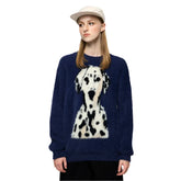 Spotted Dog Loose Jacquard Sweater