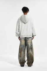 Y2K Graffiti Hand Drawn Wide Leg Jeans