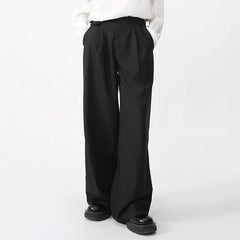 Solid Color Casual Loose Fit Pants