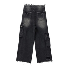 Distressed Multi-Pocket Jeans