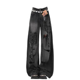 Y2K Ripped Gothic Cargo Jean