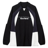 Y2K Color Block Patchwork Sweatshirt