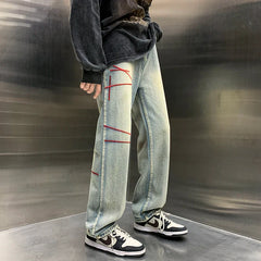 Y2k Baggy Straight Jeans