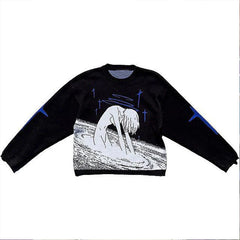 Y2k Gothic Evanglion Puddle Sweater
