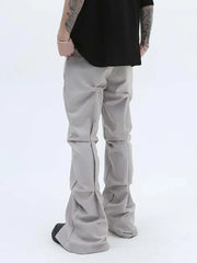 Gothic Stacked Wrinkles Pleated Pant