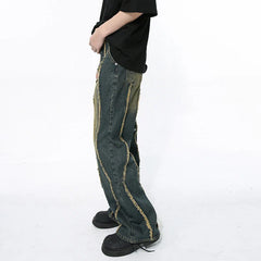 Wave Stitch Denim Jeans