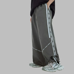 Retro Side Splicing Wide-Leg Pant