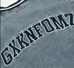 Patchwork Jersey Denim T-shirt