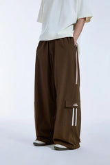 Retro Patchwork Wide-Leg Cargo Pants