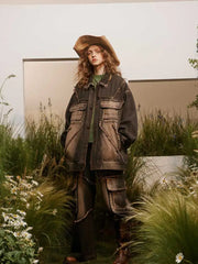 Washed Tie-dye Denim Jacket