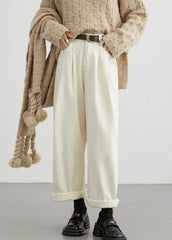 Casual Solid Wide Leg Pant